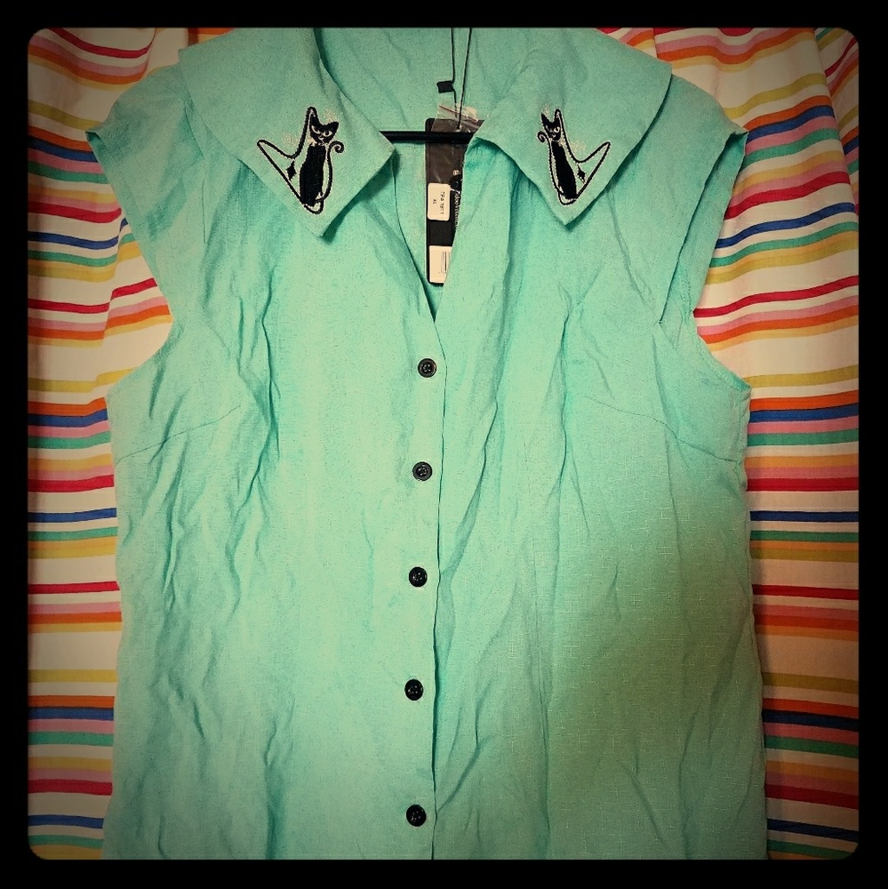 Voodoo vixen black cat top